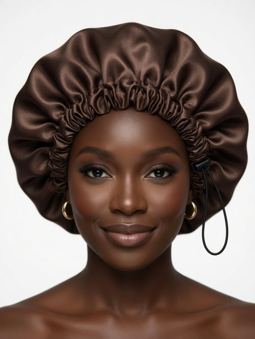 Ade Satin Bonnet – Wendbare, handgemachte Schlafhaube
