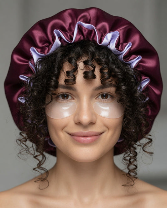 Premium Satin Schlafhaube – Luxus Haarschutz für Locken & Braids