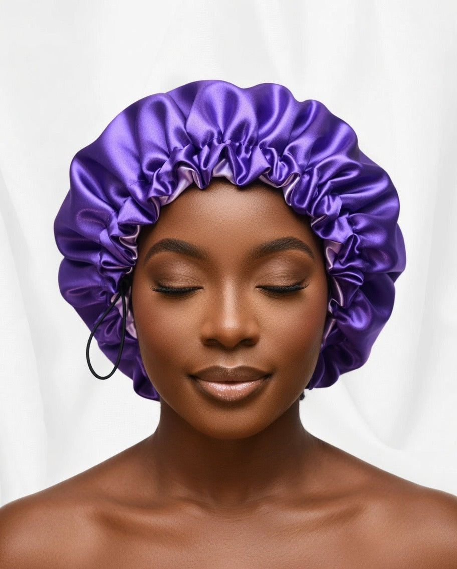 Mrembo Satin Bonnet – Handgemachte Schlafhaube für Naturlocken