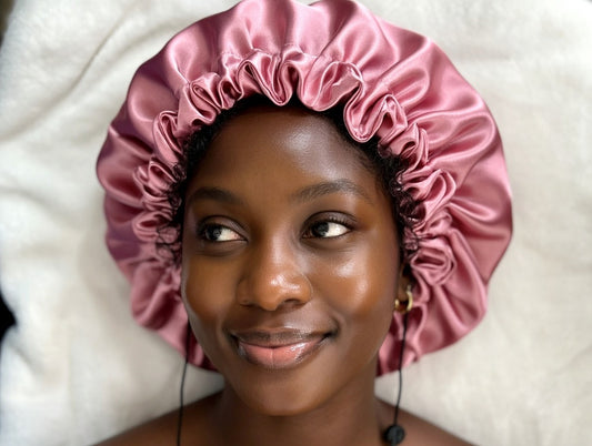 Lana Satin Bonnet – Handmade Sleep Cap for Curl Protection