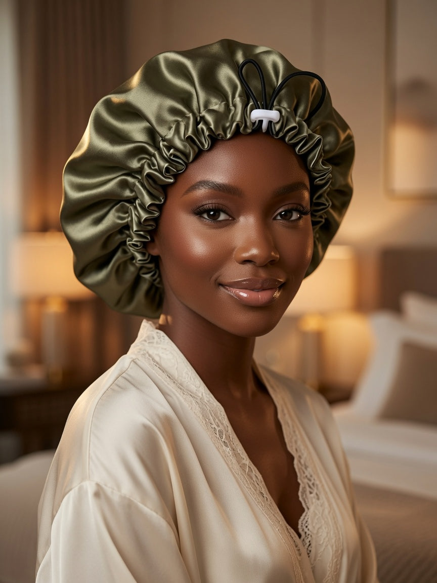 Media Satin Bonnet – Handgemachte Schlafhaube für gesundes Haar
